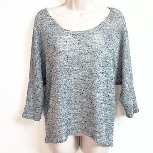 🆕 Alfani high low lightweight 3/4 sleeve scoop neck gray sweater